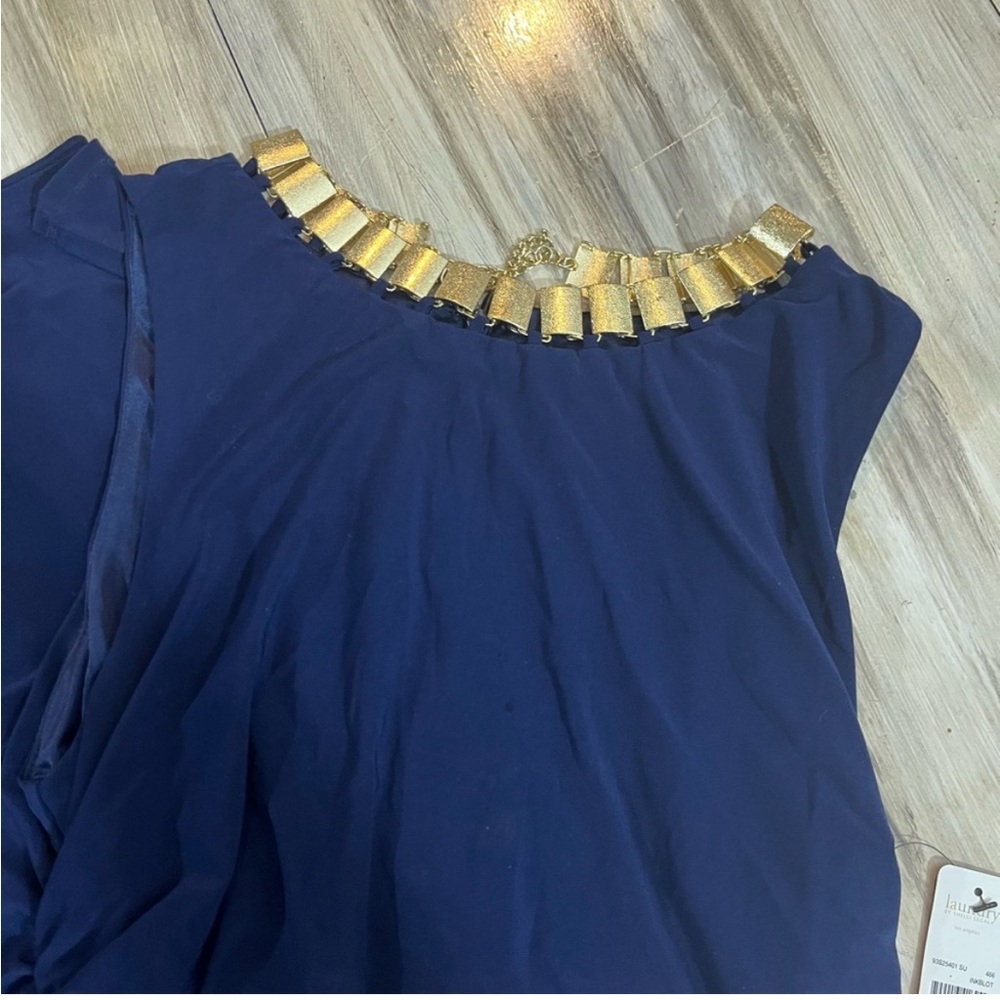 NWT navy Laundry By Shelli Segal Navy Maxi Dress - Picture 9 of 13